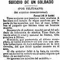 Suicidio Soldado en Ferrol. 9-1896.